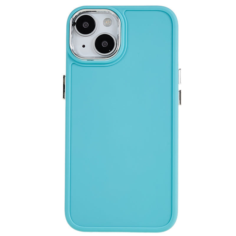 Soft TPU Case for iPhone 14 Anti-drop Phone Cover with Metal Lens Frame Metal Button Cover Soft TPU Case for iPhone 14 Anti-drop Phone Cover with Metal Lens Frame Metal Button Cover